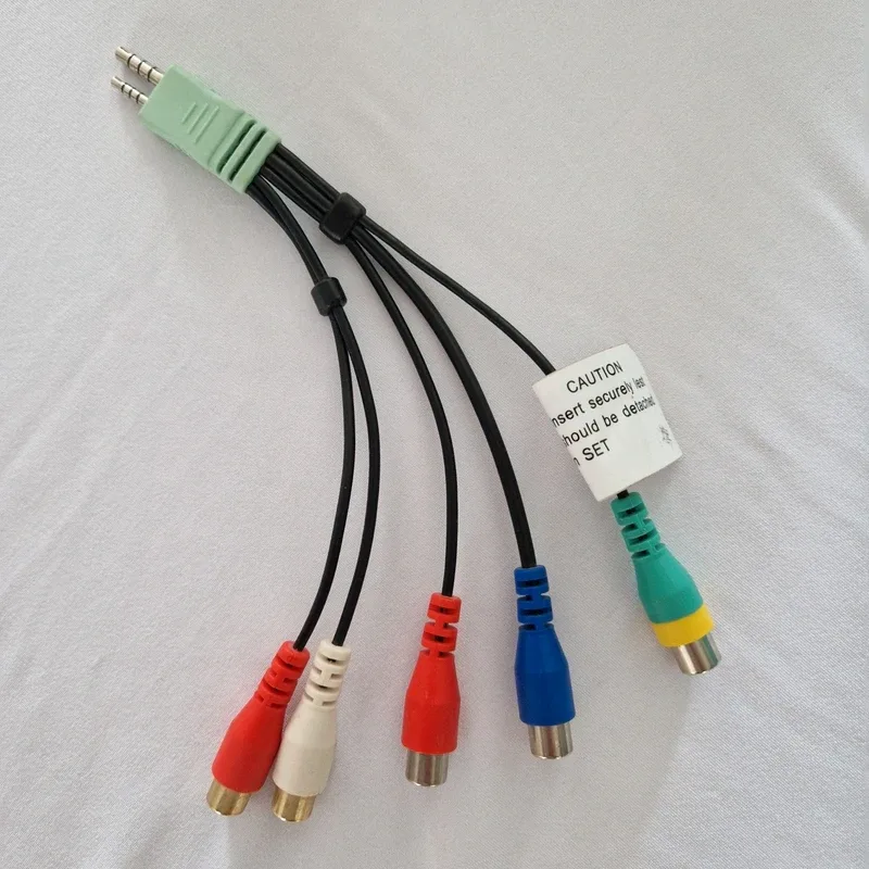 Adaptateur AV Samsung BN39-01154W, jacks 3,5 et 2,5 mm vers 5 RCA femelles