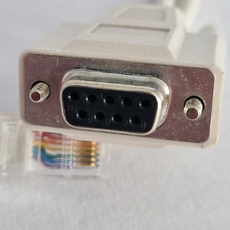 Câble console série RJ45 vers DB9 femelle (RS-232), beige, pour switch et routeur, photo 2