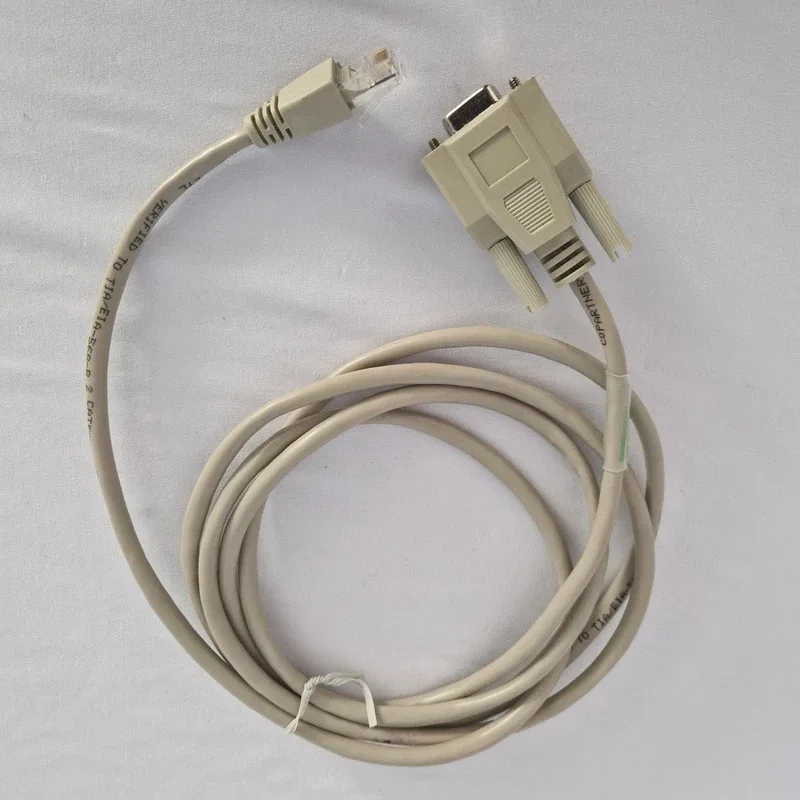 Câble console RJ45 vers DB9 femelle (RS-232), beige, manchon RJ45, matériel réseau, photo 1