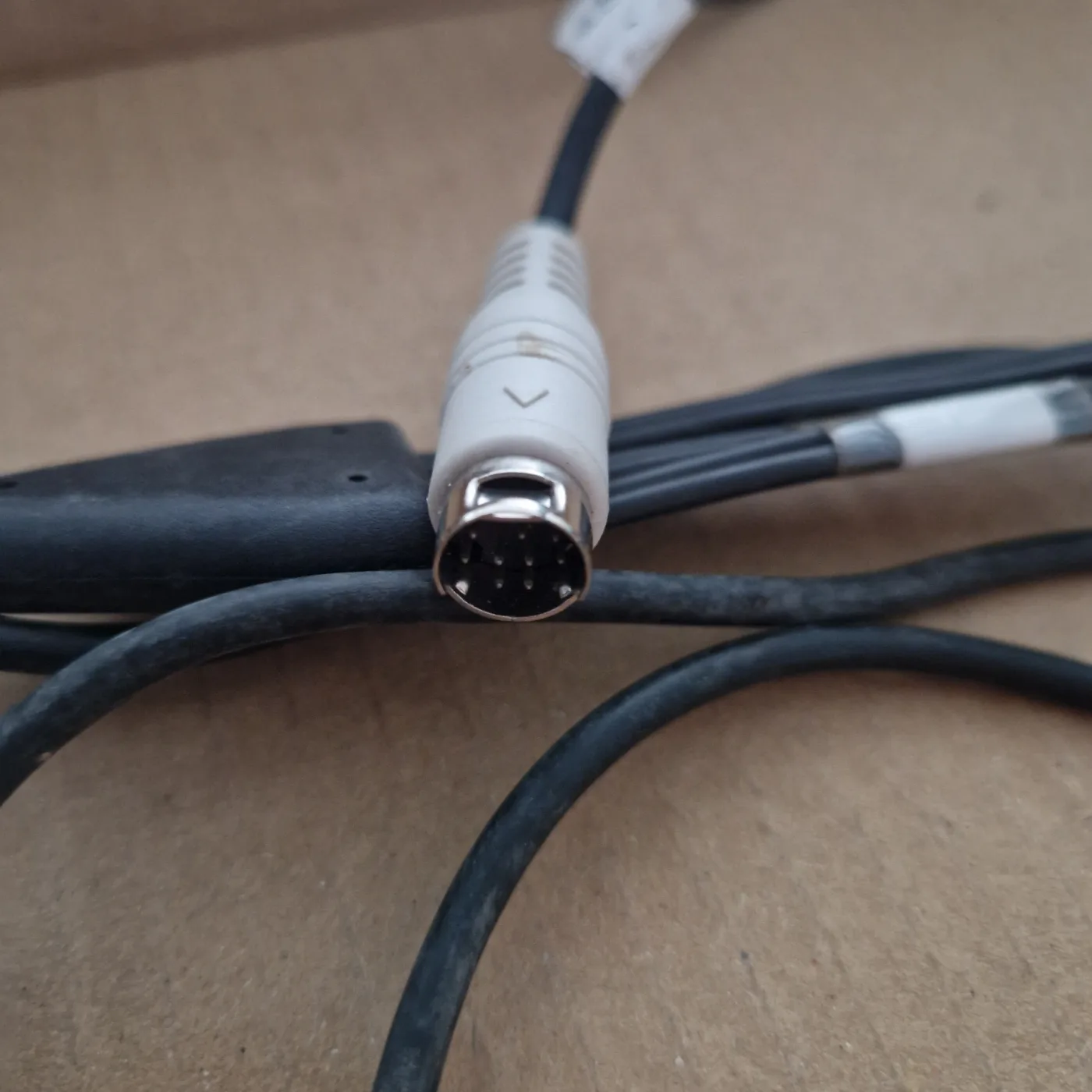 Cordon multivoies DIN mâle vers 6 fiches RCA mâles, repères Front et Rear, photo 2
