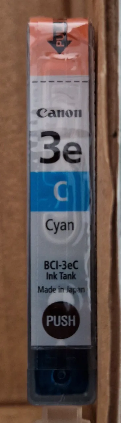 Lot de 2 cartouches d'encre Canon BCI-3eC cyan d'origine (4480A002), neuves scellées, photo 2