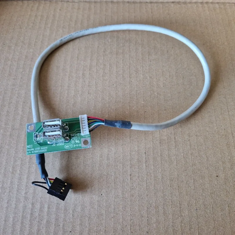 Carte double port USB interne NEC (p/n 6788020000), avec câble, photo 1