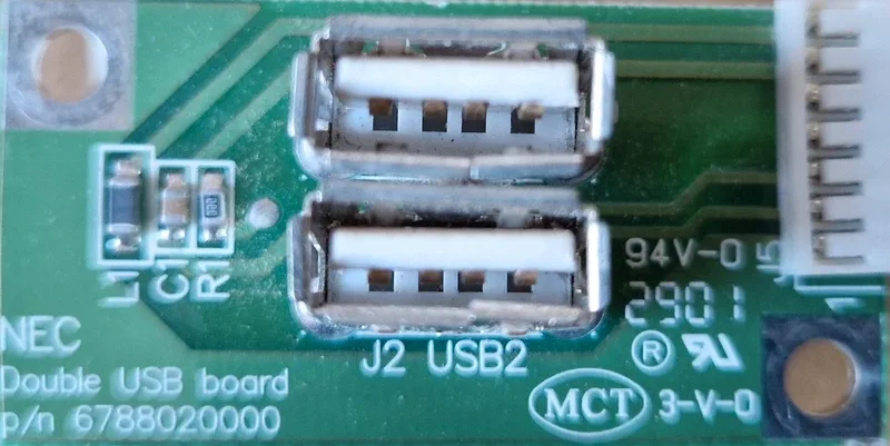 Carte double port USB interne NEC (p/n 6788020000), avec câble, photo 2