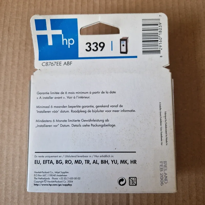 Cartouche d'encre HP 339 noir d'origine (C8767EE), 21 ml, boîte jamais ouverte, photo 2