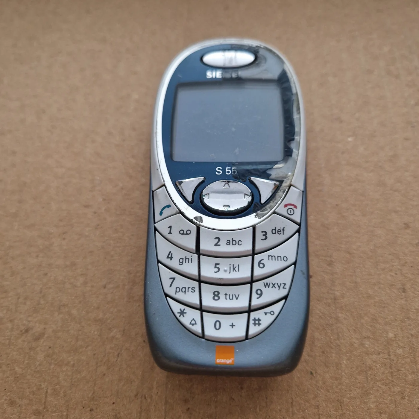 Siemens S55 — téléphone GSM couleur 2002 (badge Orange)